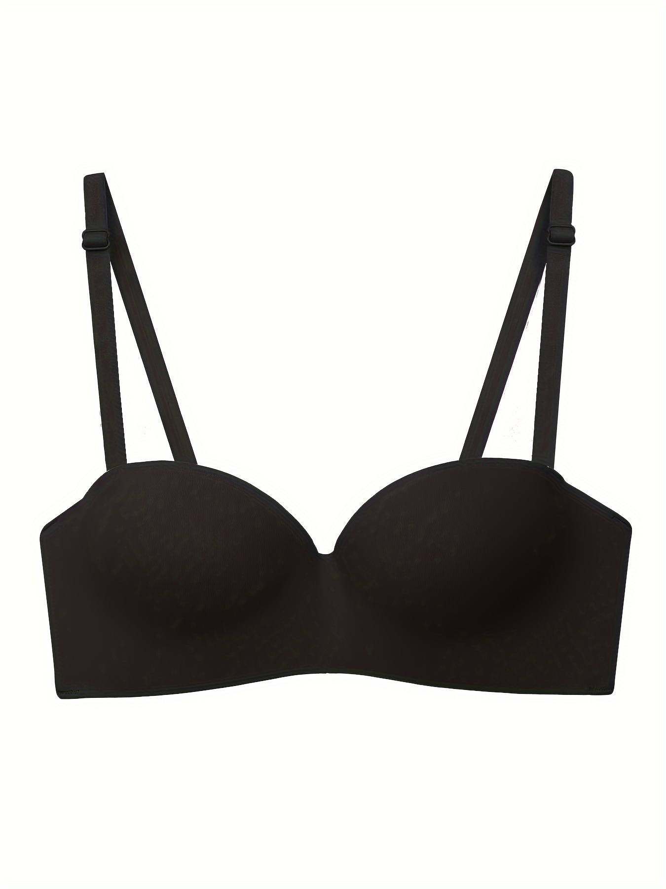 Simple Solid Wireless Bra Comfy Seamless Push Bra Detachable - Temu