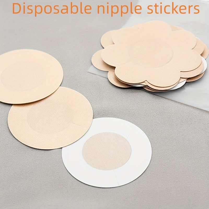 100pcs Flower Shaped Disposable Nipple Covers: Seamless