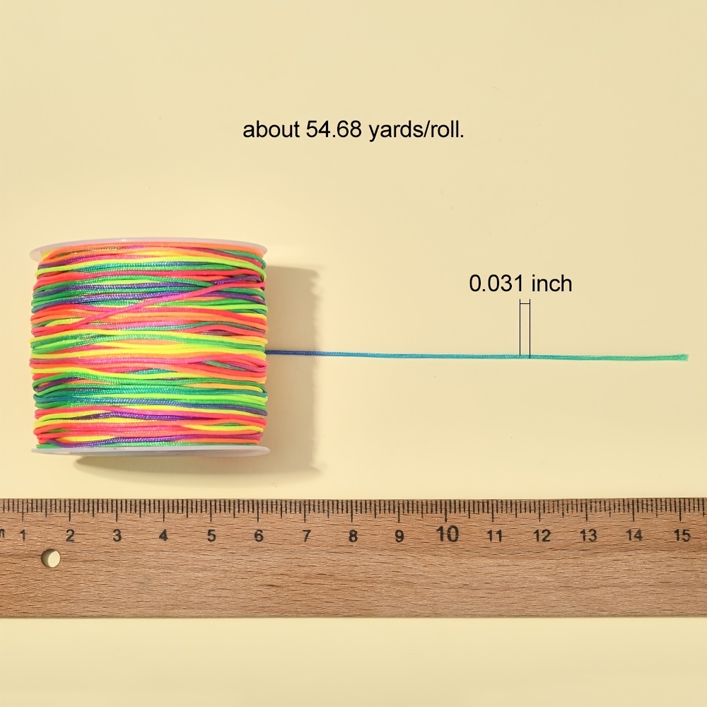 Rainbow Elastic Beading Cord for Jewelry Making