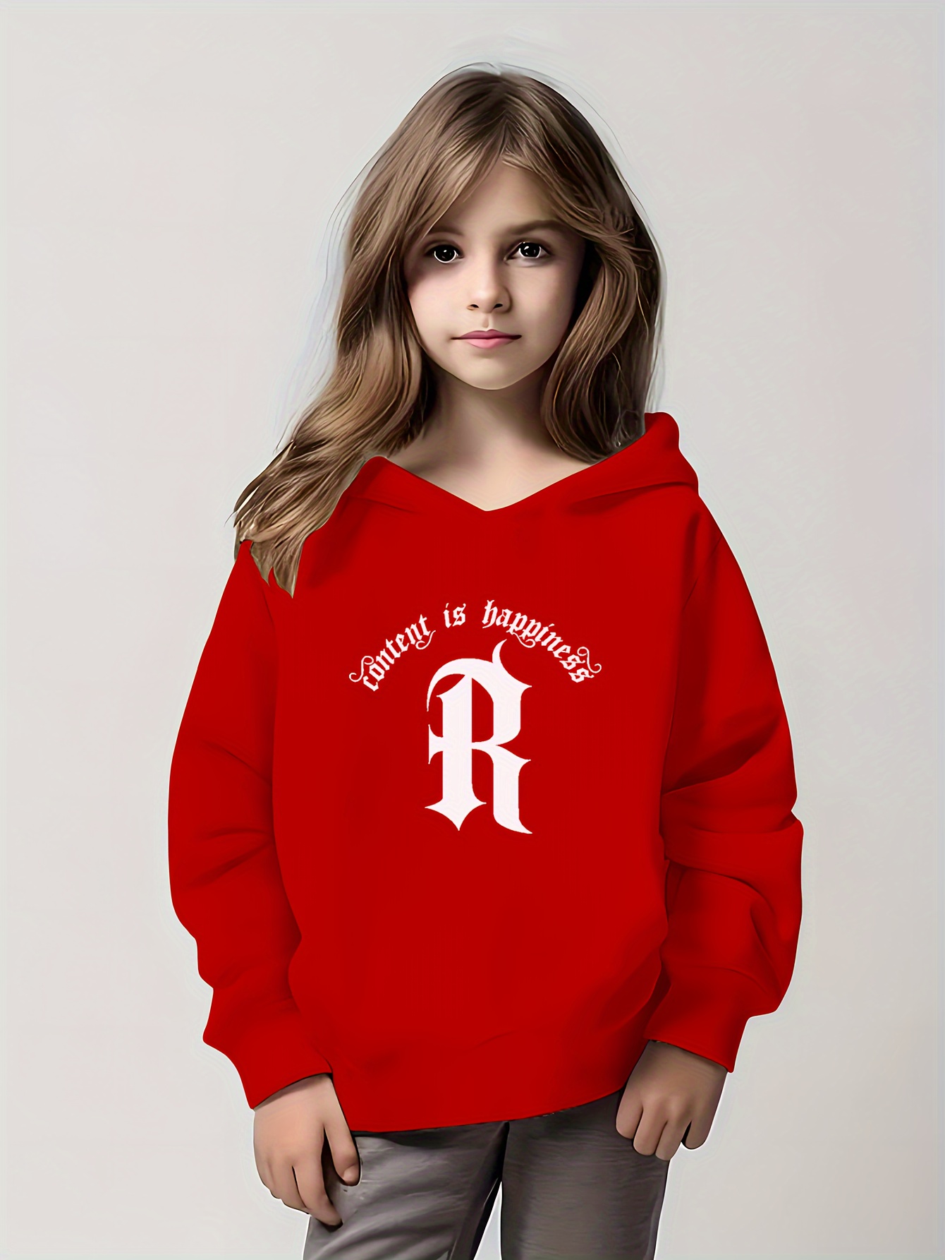 Sudadera Con Estampado Gráfico Los Ángeles Para Niña Para  Deportes/exteriores, Suéter De Cuello Redondo De Moda De Primavera/otoño  Para Niñas, Ropa Para Niños - Temu