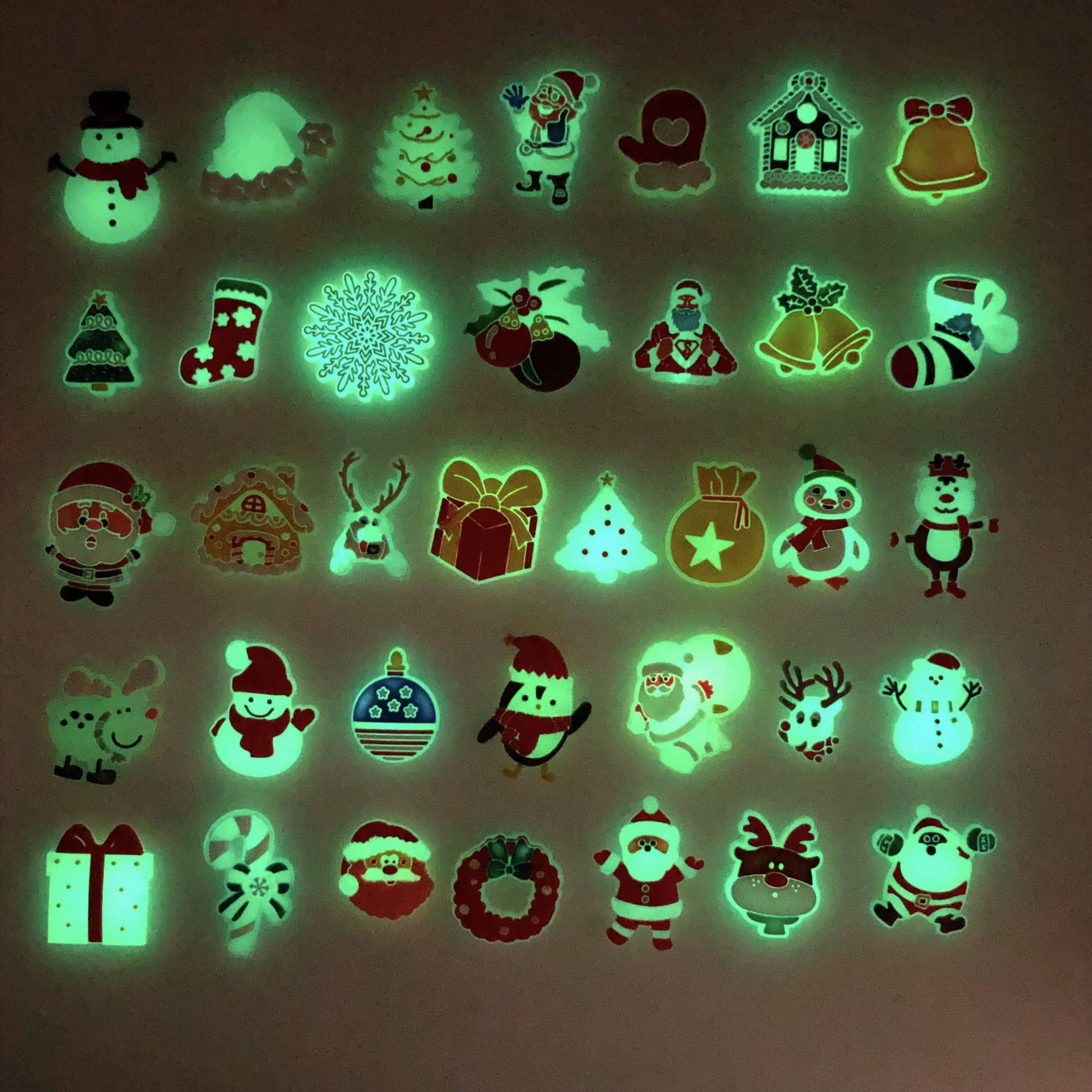 Christmas Night PVC Designer Shoe Charms Glowing Luminous Sally