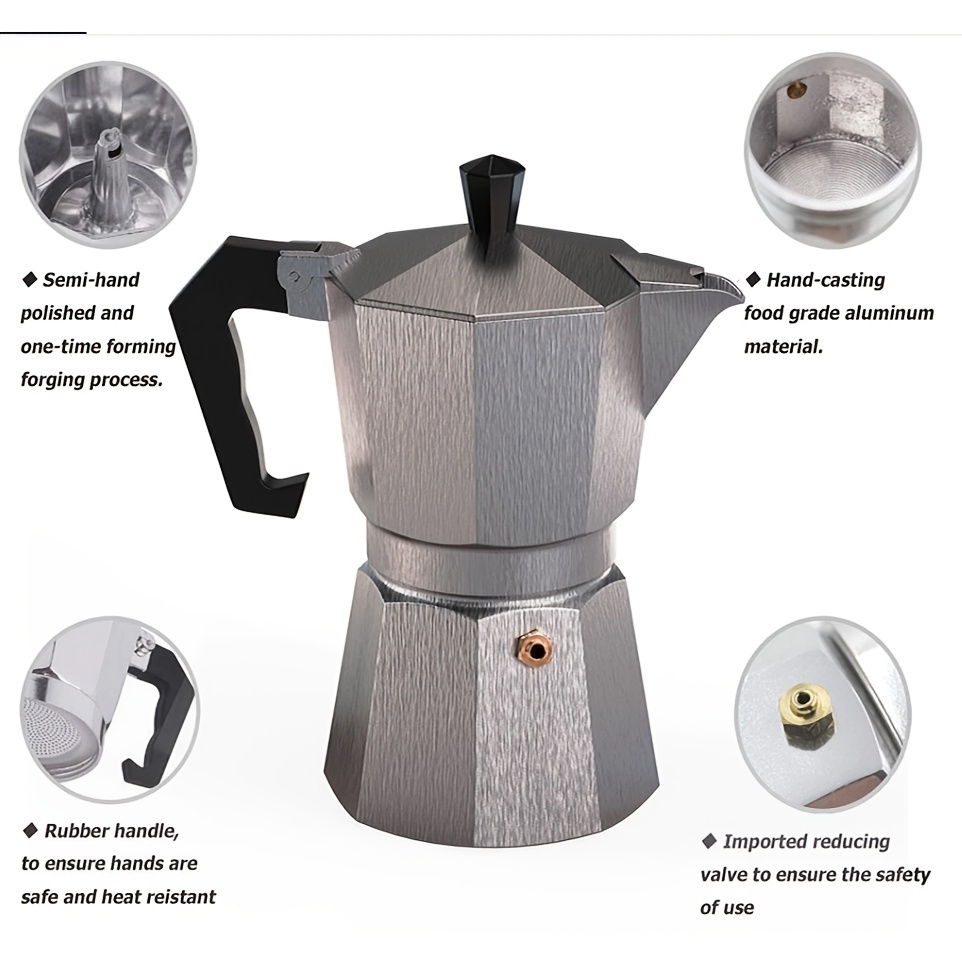 Primula Aluminum 9 Cup Stovetop Espresso Maker - Polished 