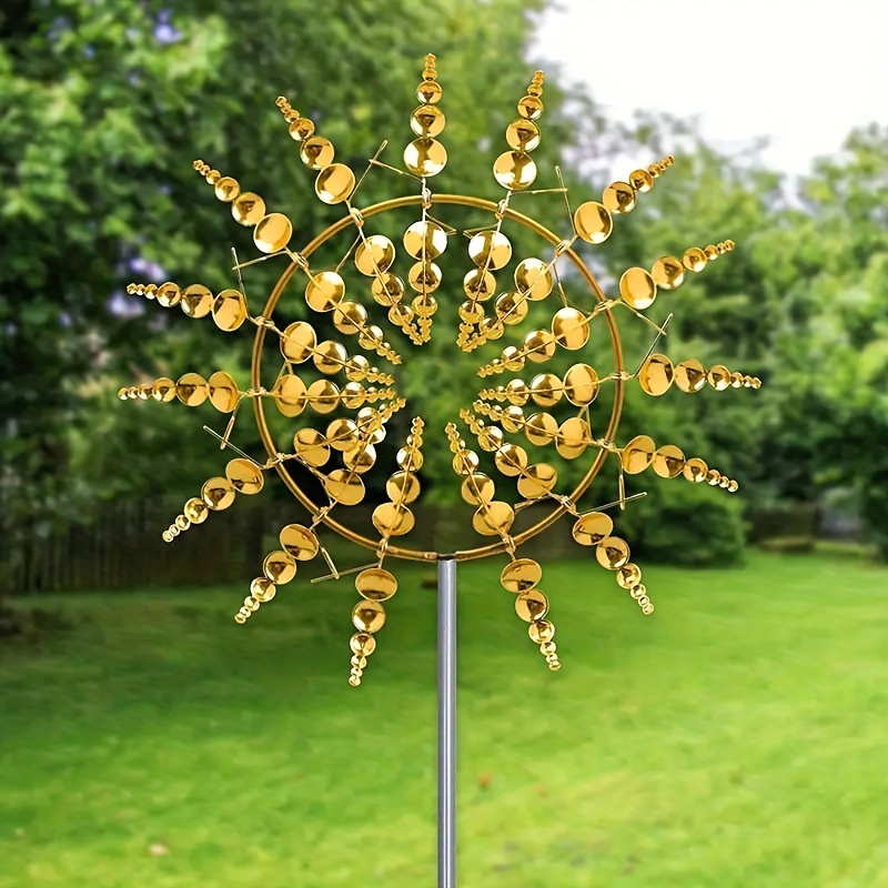 Metal Wind Spinner 3D Wind Catcher Outdoor Patio Decor