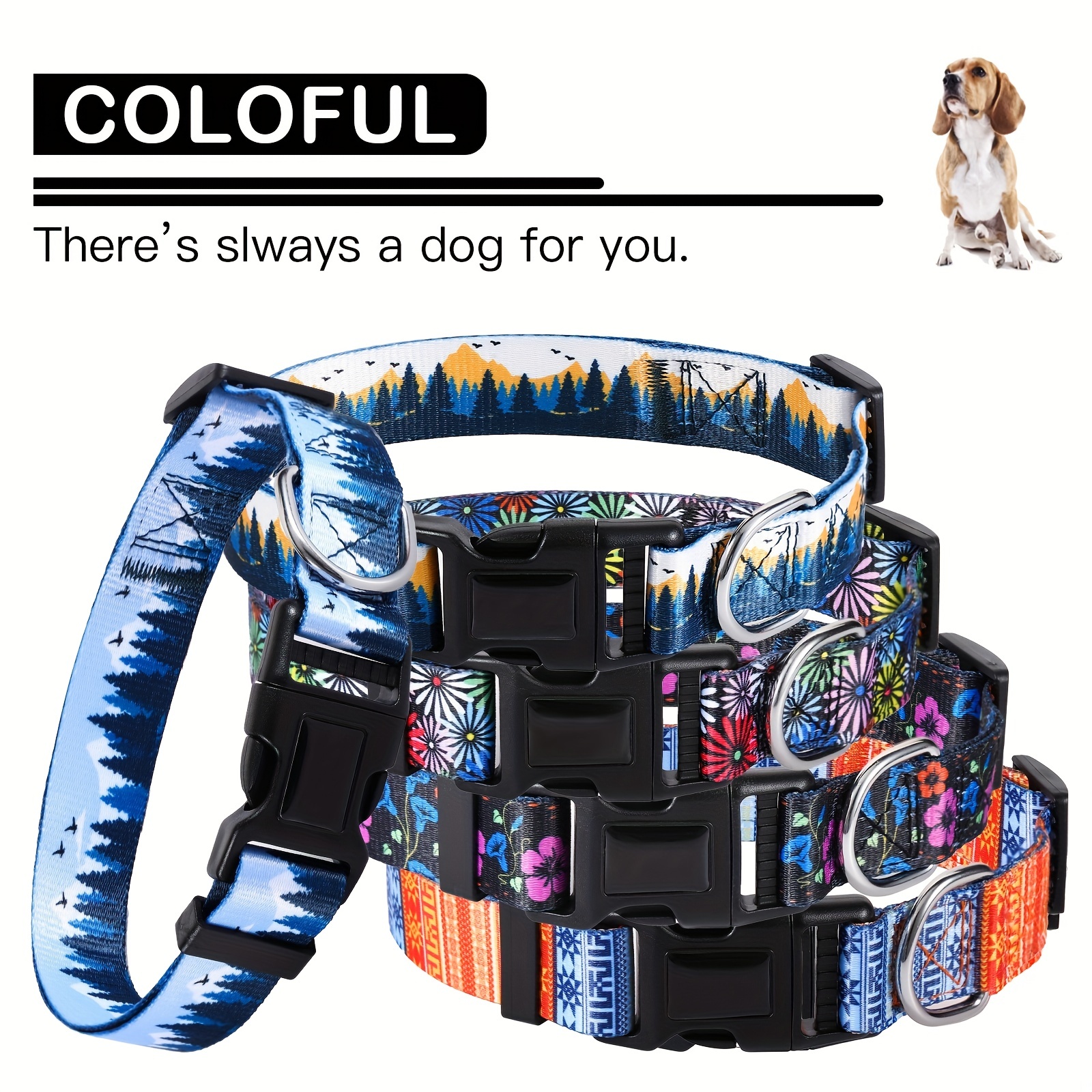 Adjustable Soft Dog Collar With Quick Release Buckle For Small