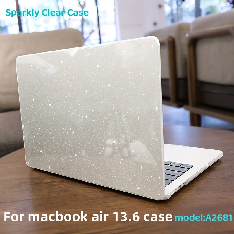 Compatible Avec Macbook Air 13,6 Pouces Étui 2022 2023 Sortie A2681 Puce M2  Avec Écran Retina, Étui Coque Dure Pailleté, Transparent