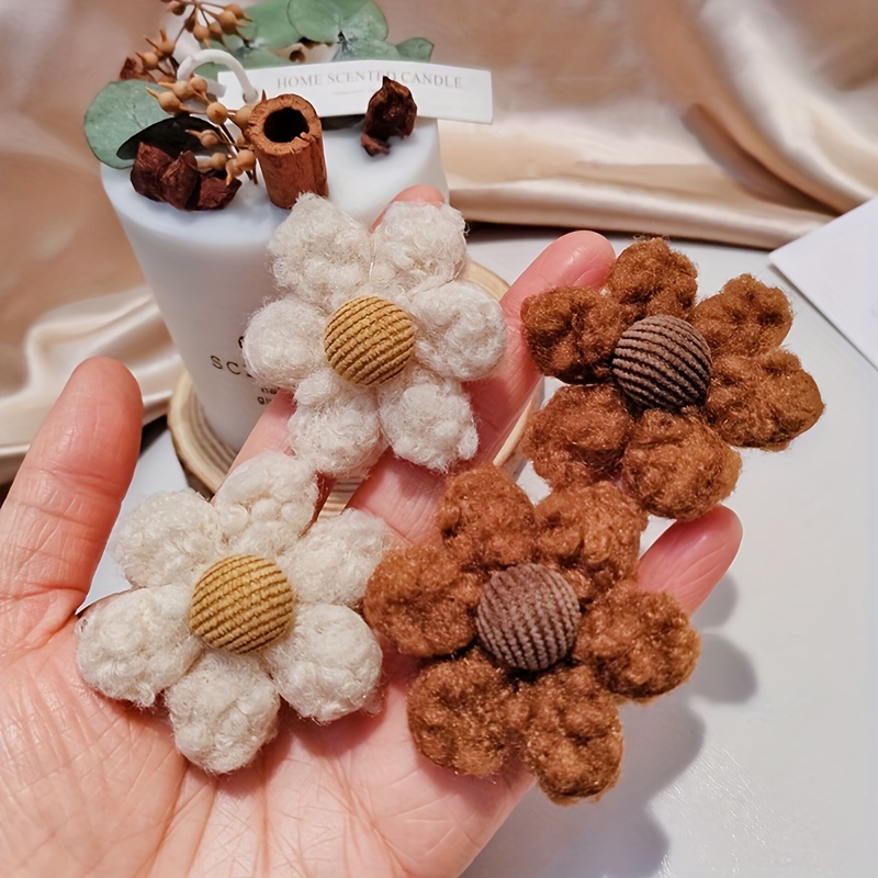 Handmade Felt Flowers For Diy Crafts And - Temu