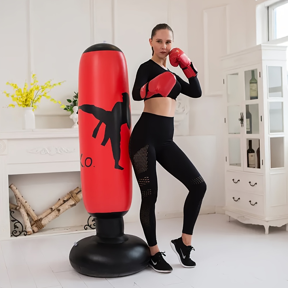  Saco de boxeo con soporte para adultos, saco de boxeo de pie de  69 pulgadas para adultos, bolsa de boxeo con soporte, bolsa de kickboxing  para entrenamiento en casa, artes marciales