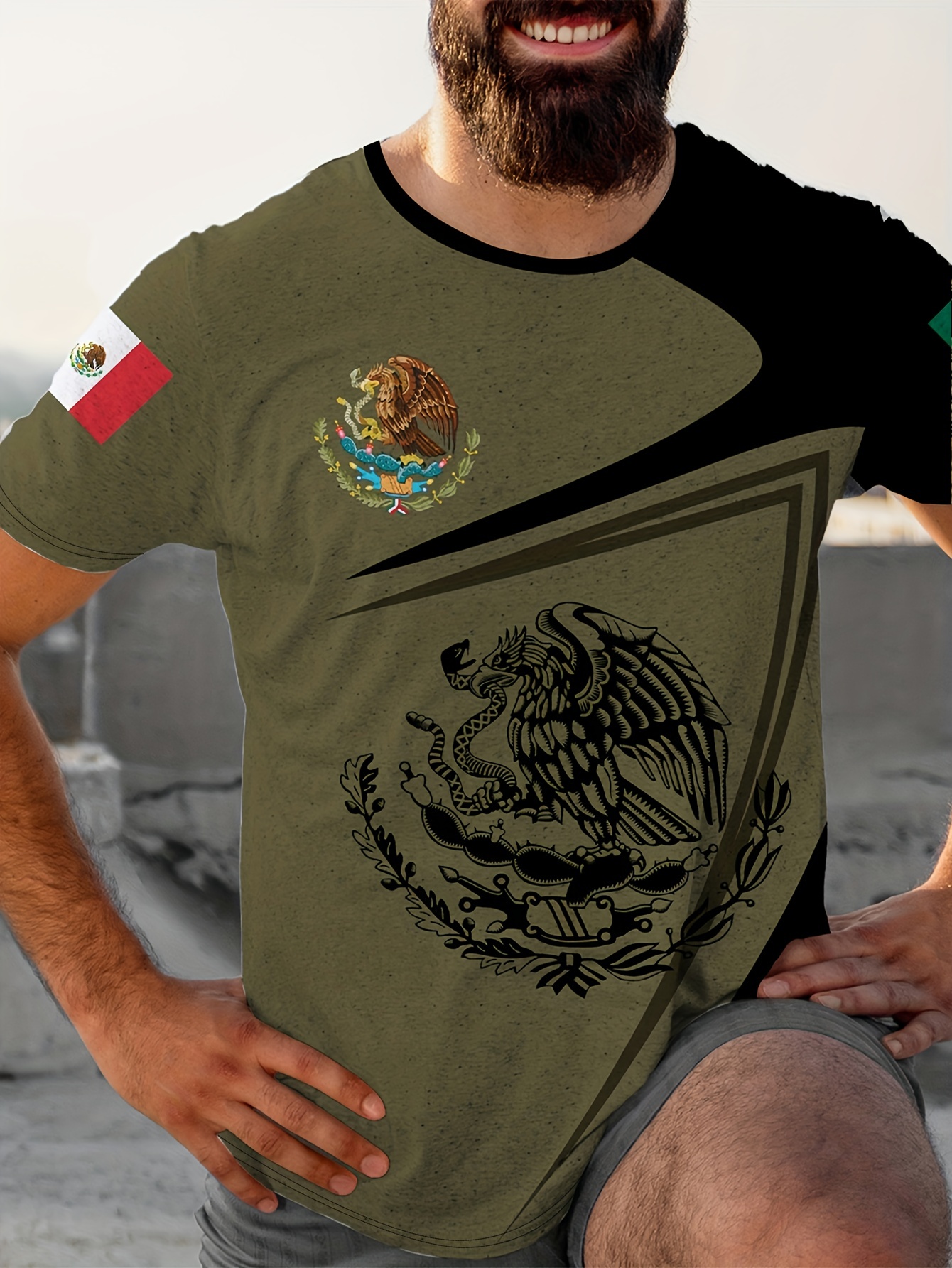 Camiseta con estampado 3D del ejército español para hombre y mujer