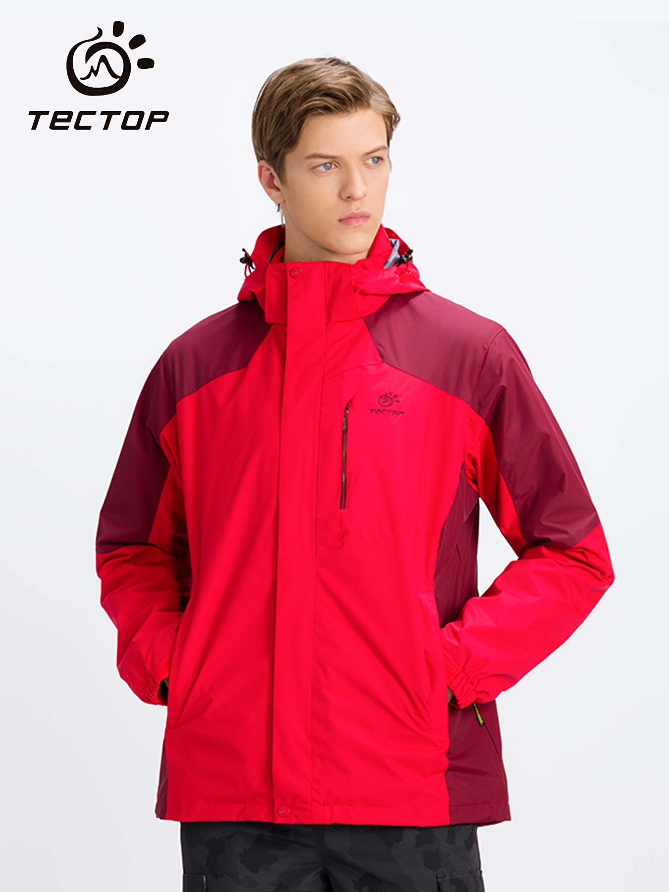 TECTOP Men's 3-in-1 Ski Jacket - Windproof, Waterproof, and Warm with  Fleece Liner - Perfect for Snowboarding and Winter Sports