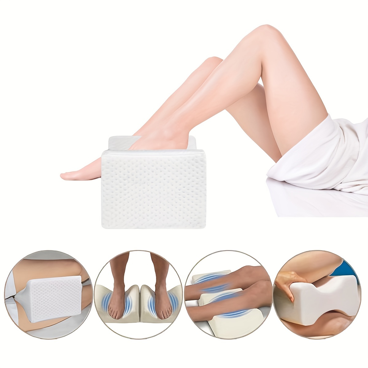 Relax Sciatica And Back With Memory Foam Knee Pillow For Side Sleepers And  Pregnant Women - Washable Cover And Travel Bag Included - Temu Italy