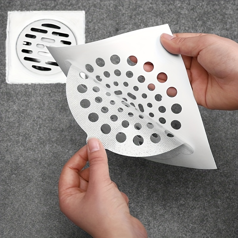 30pcs Household Drain Filter Sticker Self-adhesive Floor Drain