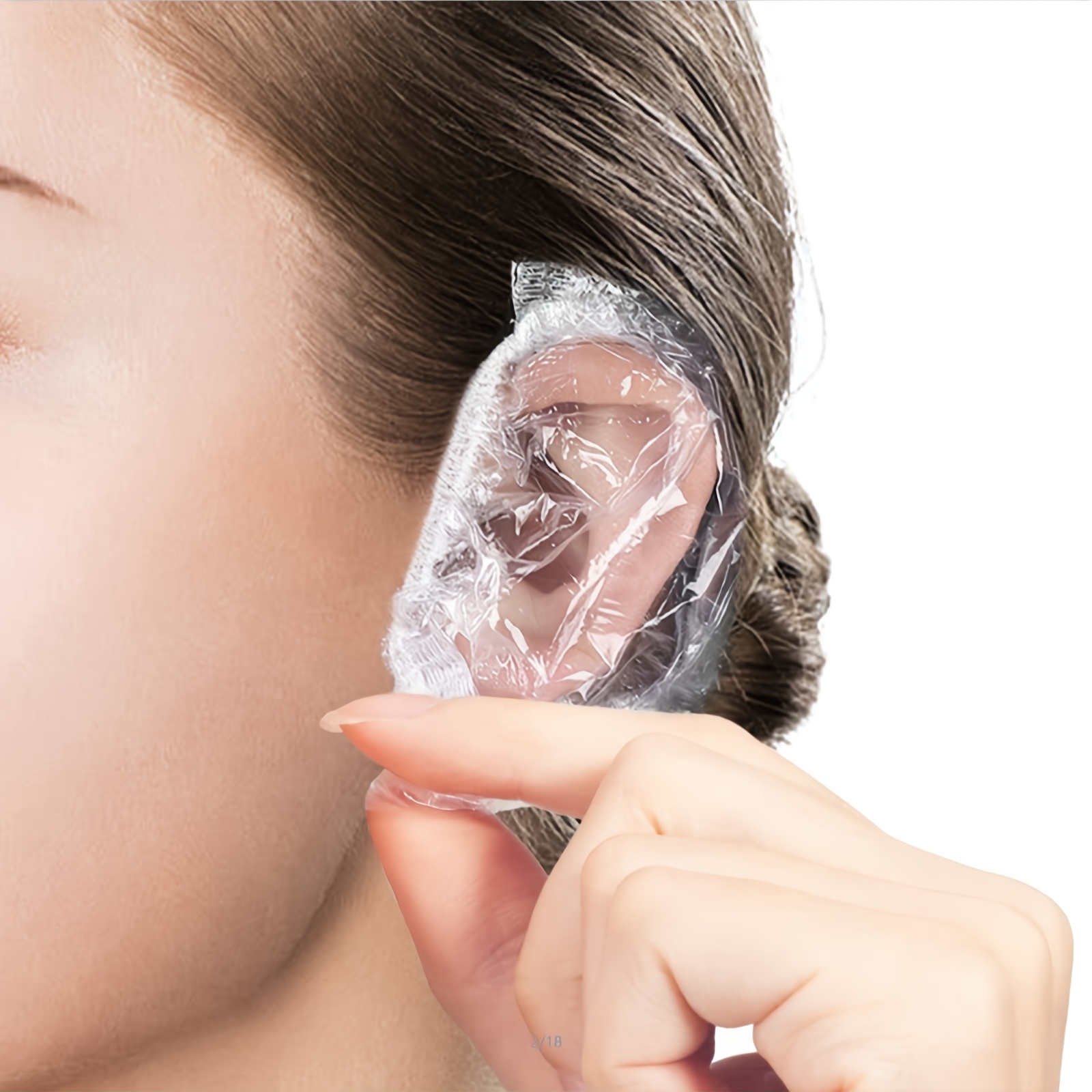 100 PCS Ear Covers For Shower: Waterproof Elastic Plastic Shower Ear Protector