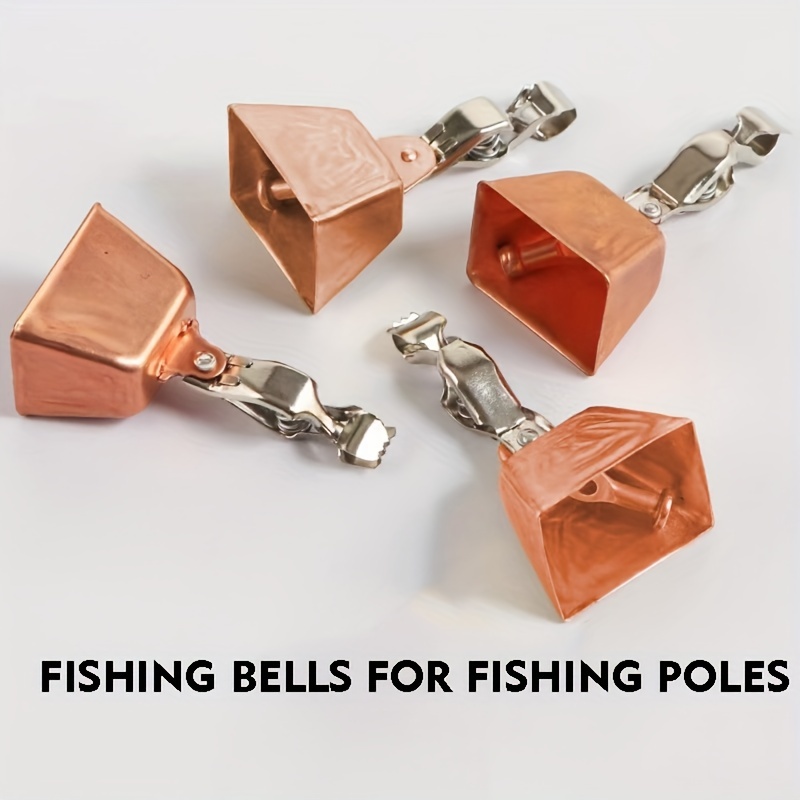 5pcs/10pcs Fishing Rod Copper Alarm Bell, Bite Alarm Indicator With Eagle  Clip, Fishing Accessories