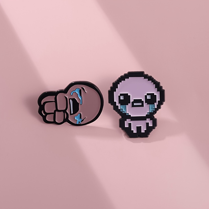 TEMU 1/2-pack Minimalist Anime Alloy Badges, Cute Enamel Pins For Backpacks, Coats, And Caps, Decorative Brooch Accessories