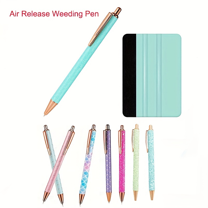  2pcs Weeding Pen for Vinyl, Craft Weeding Tool with Led Light 2  Styles Pin and Hooks Vinyl Tool Kit for DIY Paper Iron on Projects  Silhouettes Cutting Cameos Crafting Engraving Accessories