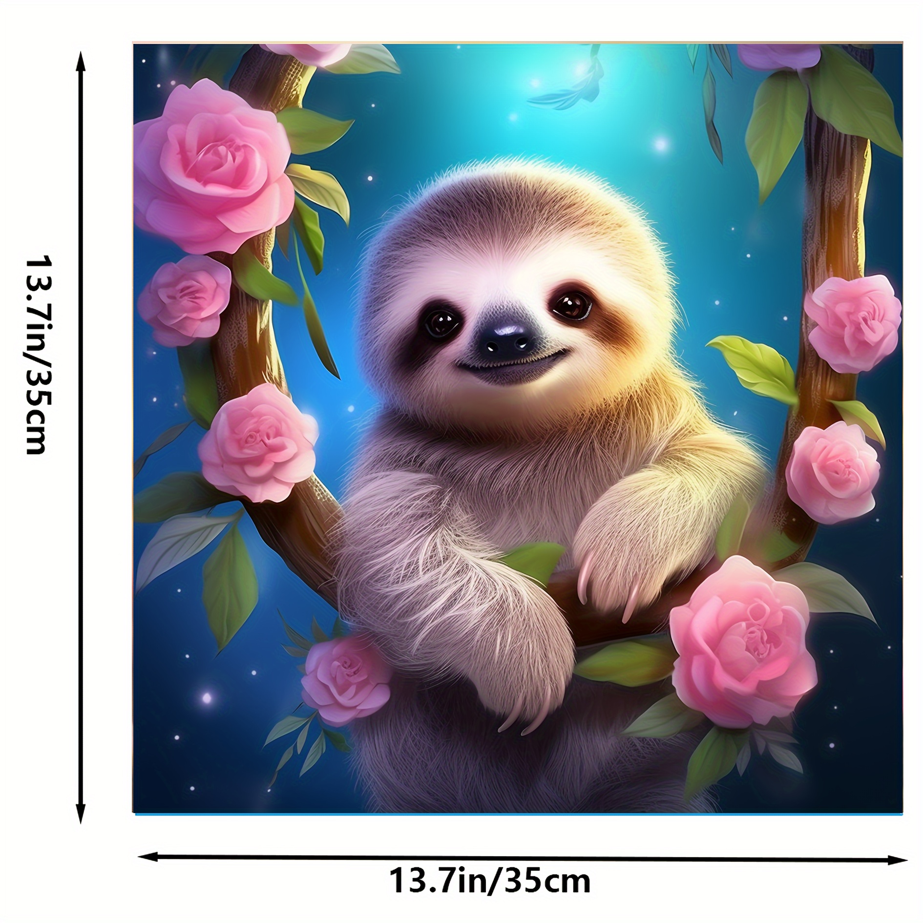 1pc Diamond Painting Kit, Cute Sloth Painting Tool Kit 5d Self-made  Artificial Diamond Art Diamond Painting DIY Handmade Painting Decorative  Painting