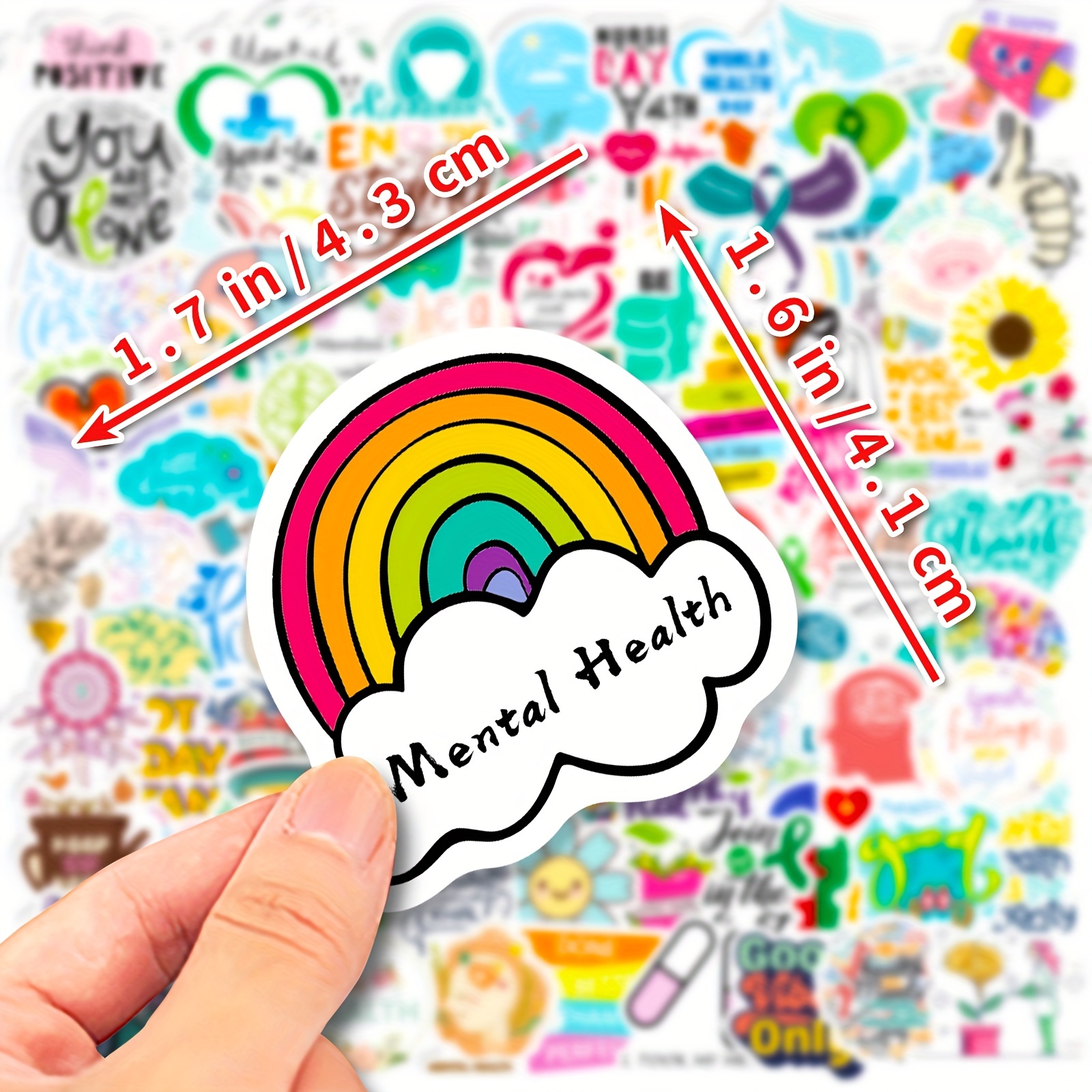 Mental Health Stickers, Inspirational Words Mental Health Awareness  Stickers For Water Bottles, Positive Affirmation Reward Stickers For Laptop  Skateboard Computer Luggage For Adults - Temu