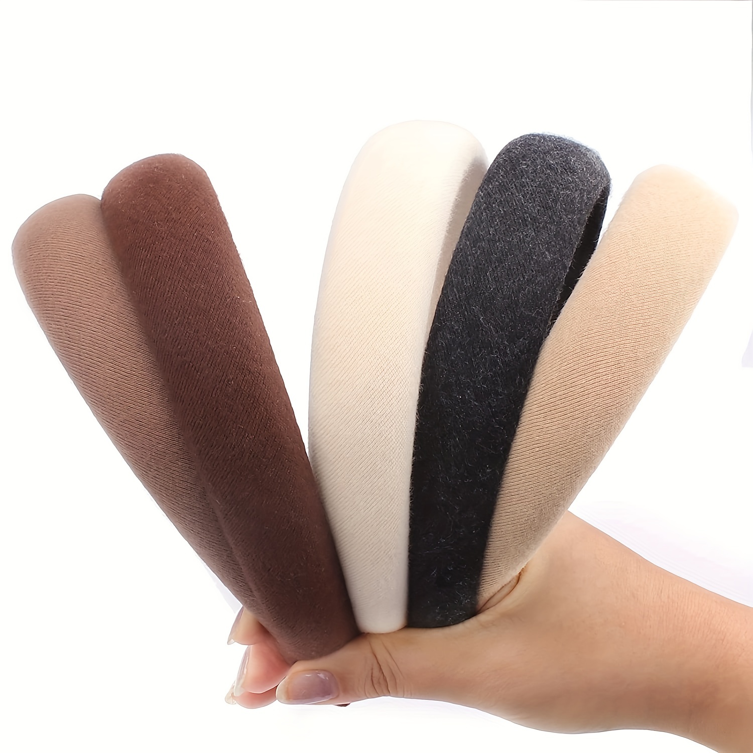 Colorful Fabric Padded Hairband Wide Thick Sponge Hair Hoop Women Casual  Hair Accessories Girls Neutral Color - Toys & Games - Temu