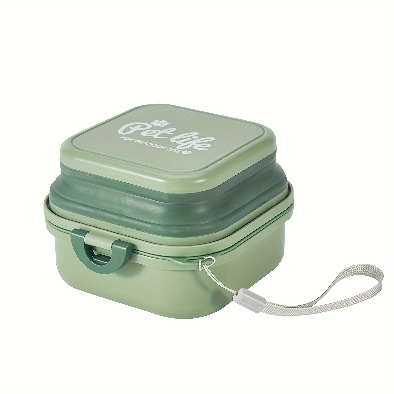 Image of 1pc Dog Water Bowl, Portable Dog Bowl For Traveling, 2-in-1 Pet Food And Water Feeder - Travel Dog Bowls With Lid For Walking, Traveling, Camping And Hiking
