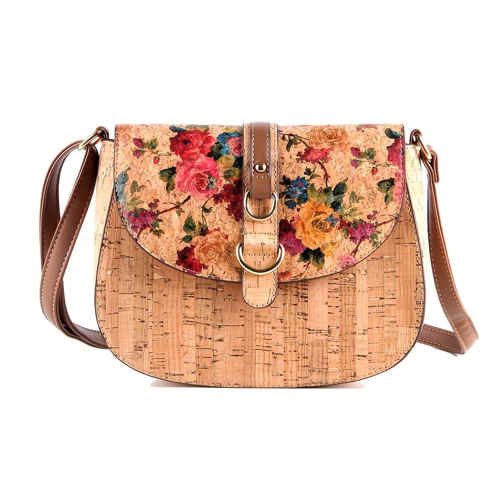 Retro Flower Print Handbag, Small Crossbody Bag For Women, Elegant Shoulder  Purse With Tassel Pendant - Temu