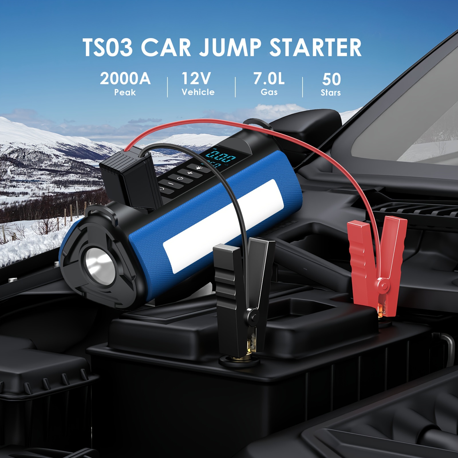 Car Battery Jump Starter Air Compressor - Temu