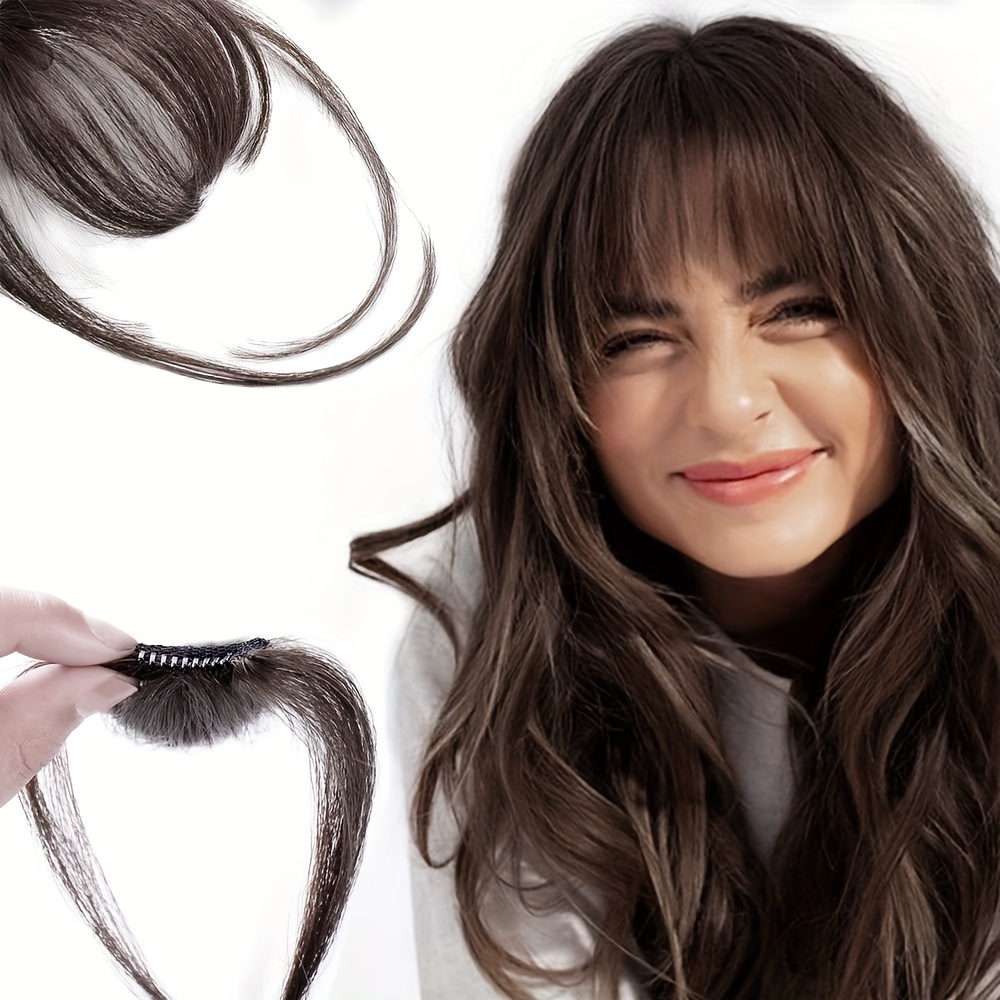  Clip in Bangs Human Hair, Hair Clip in Bangs Natural