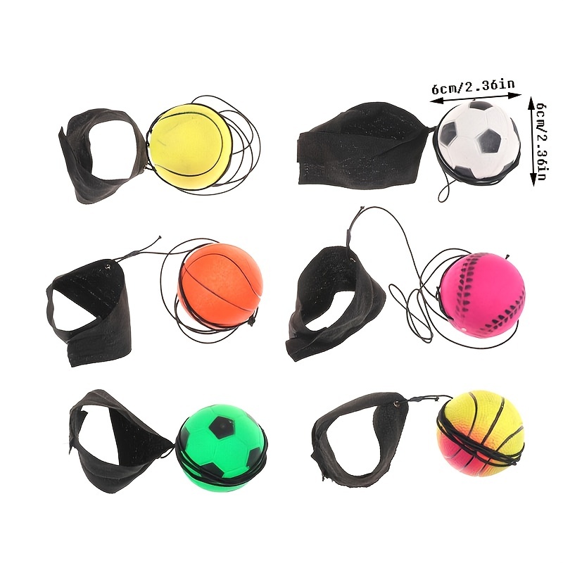1Pc Rubber Hand Ball Game Exercises Bouncing Elastic Sport On Nylon Toy  Ball 