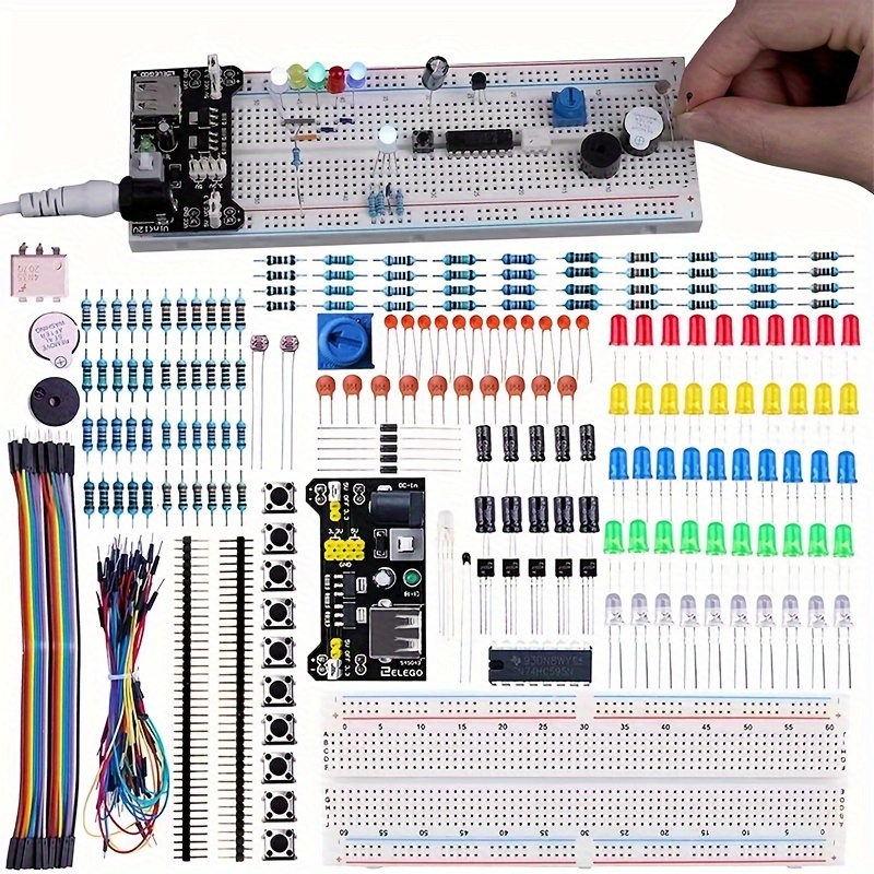 Breadboard Cable Resistor Electronic Component Starter Kit - Temu