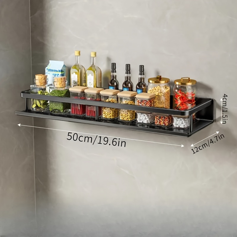 Wall mounted Spice Rack Acrylic Spice Shelf Organizer - Temu