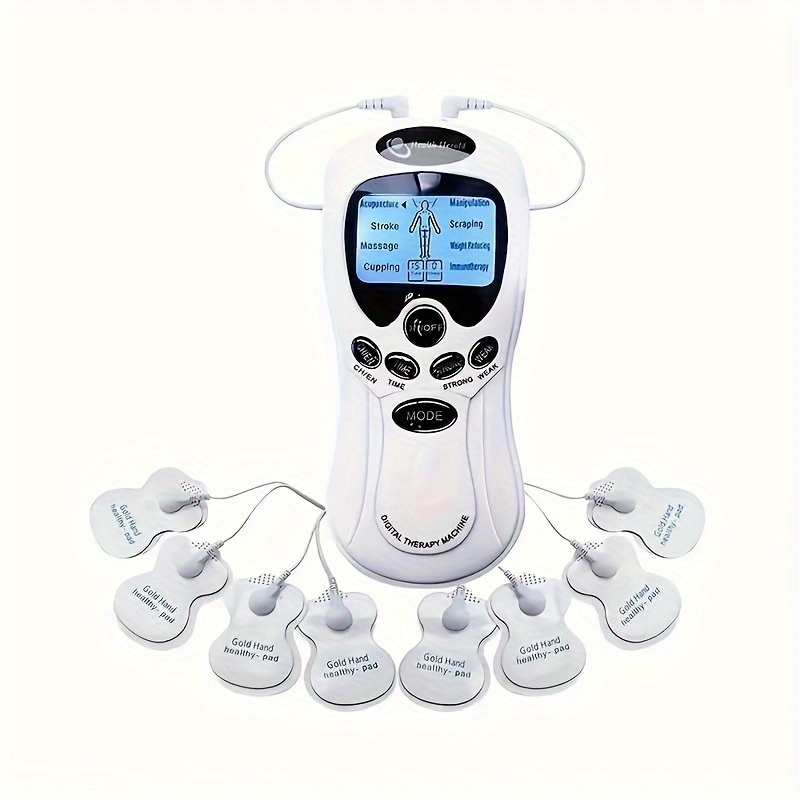 Electric Muscle Stimulator Portable Unit Physiotherapy Machine Free Shipping