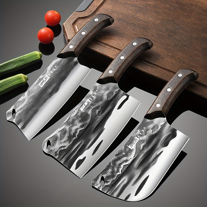 Kitchen Knife Set Stainless Steel Forged Ultra Sharp Cooking Chef Knives  Cleaver