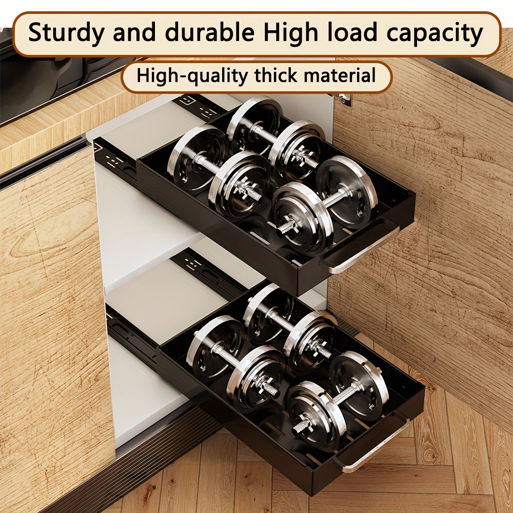 HOLD N' STORAGE Pull Out Cabinet Drawer Organizer, Heavy Duty