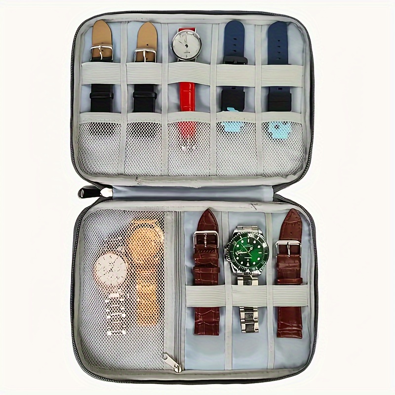 Watch Organizer Case Multifunction Portable Travel Bag For - Temu