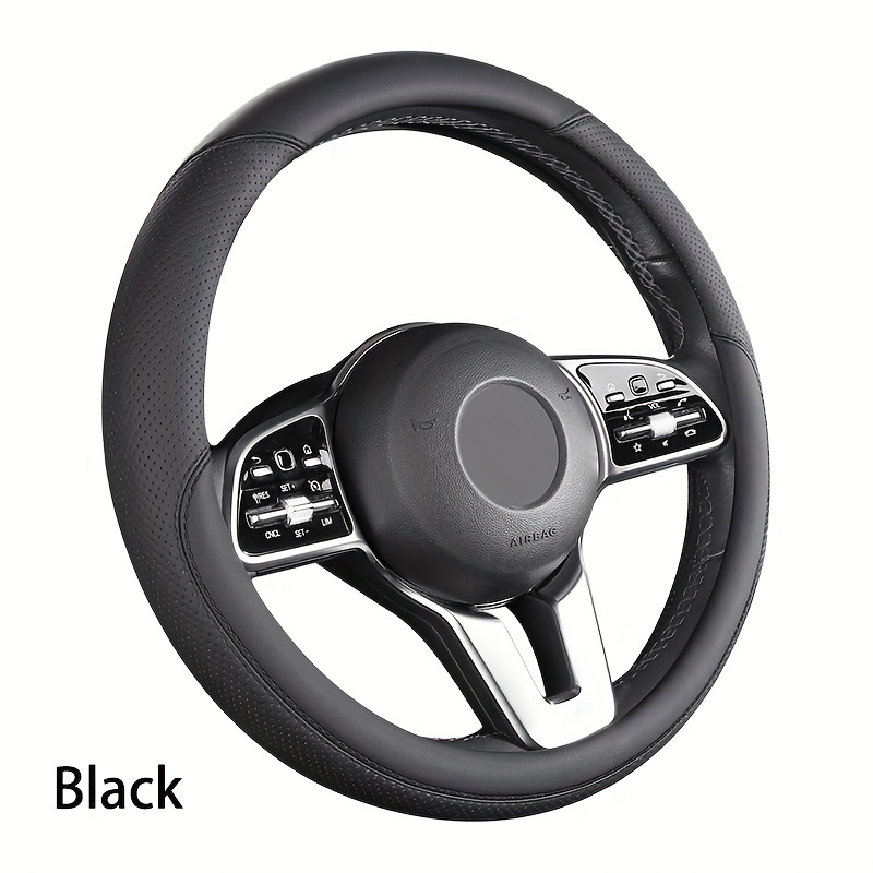 Car Steering Wheel Cover, Universal Four Seasons Winter Faux Leather  Handlebar Cover, Non-slip Sweat-absorbing Car Supplies, Small Car Cover
