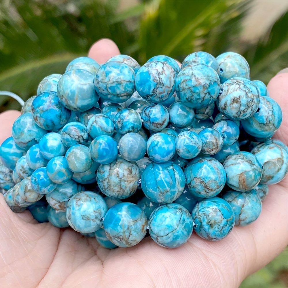 4/6/8/10/12mm Natural Stone Shell Turquoise Beads Round Loose Spacer Beads  For Jewelry Making DIY Charms Bracelets Accessories - AliExpress
