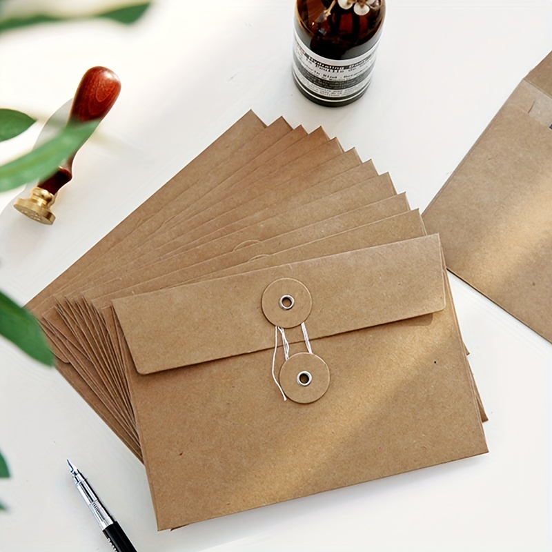 Stylish Solid Color Kraft Paper Envelopes Perfect For - Temu