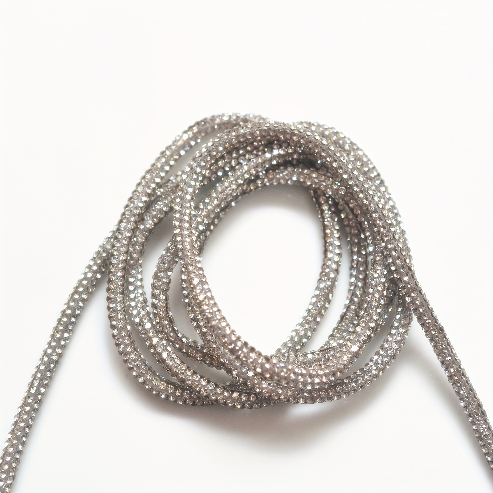 120cm Rhinestone Round Tube Hoodie Drawstring Trouser Rope Crystal Hats  Shoelace Pants Cord DIY Bow-knot Clothing Accessories