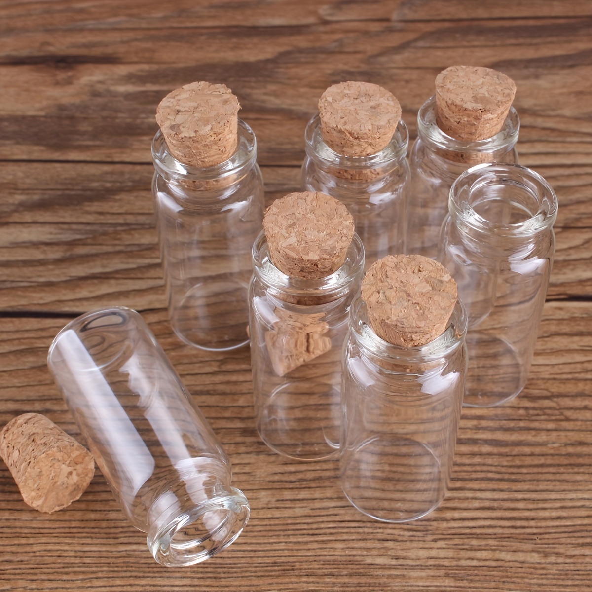 10 Stück Transparente Mini Glasflasche Mit Korken Glasgefäß - Temu