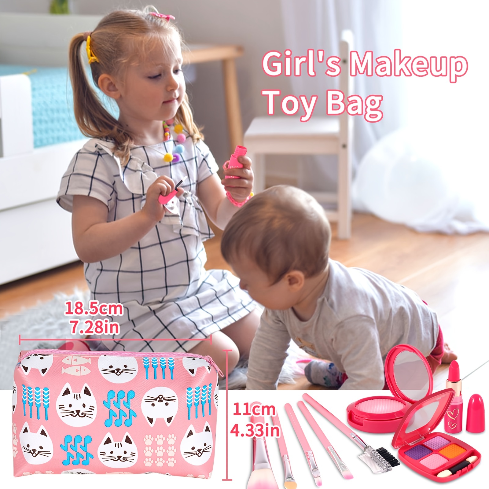 Kids Makeup Toys For Girls Pretend Play Set Educational