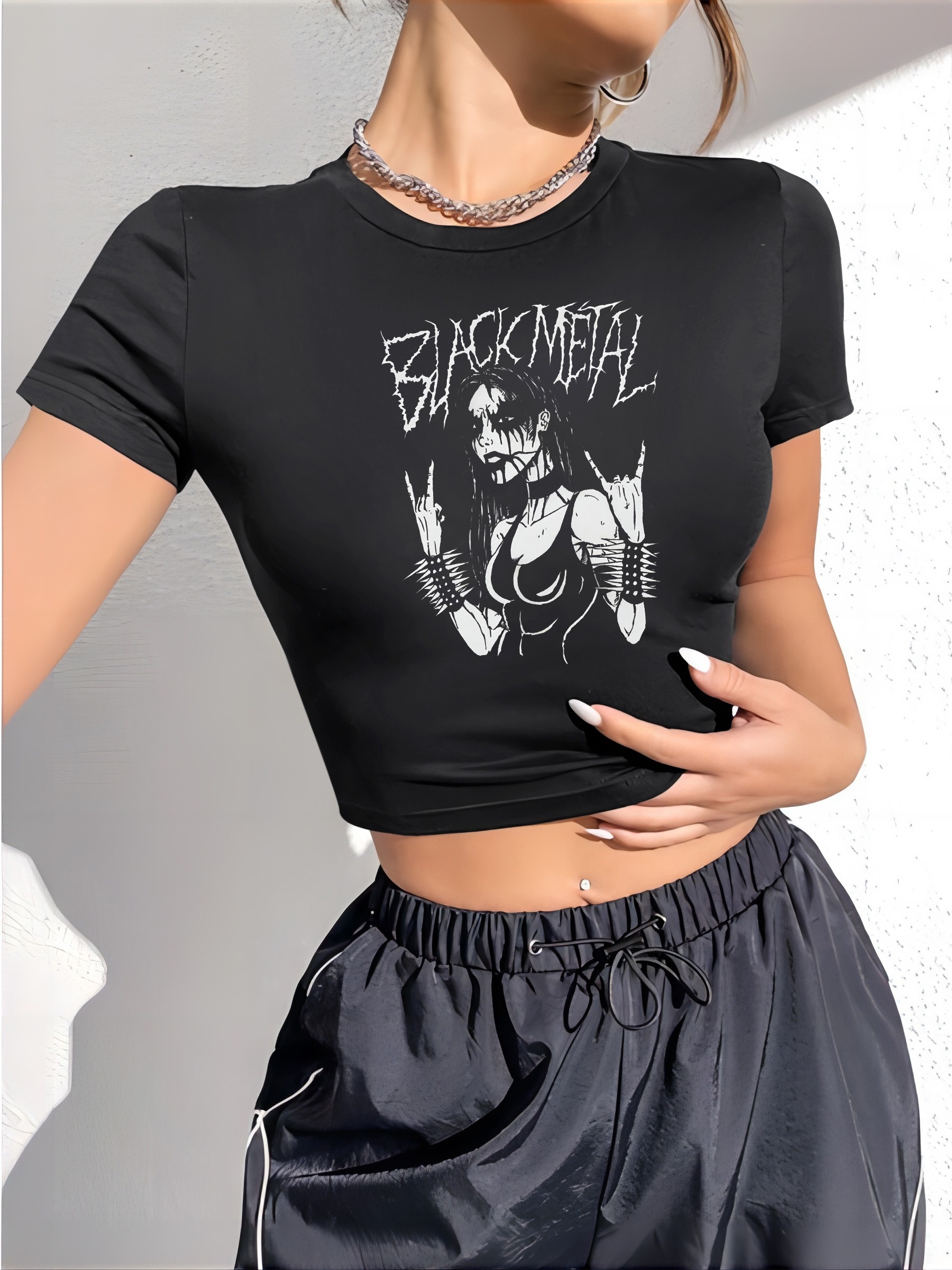 Women Velvet Gothic Crop Top Tank Black Lace Emo Aesthetic Fashion Style  Cross