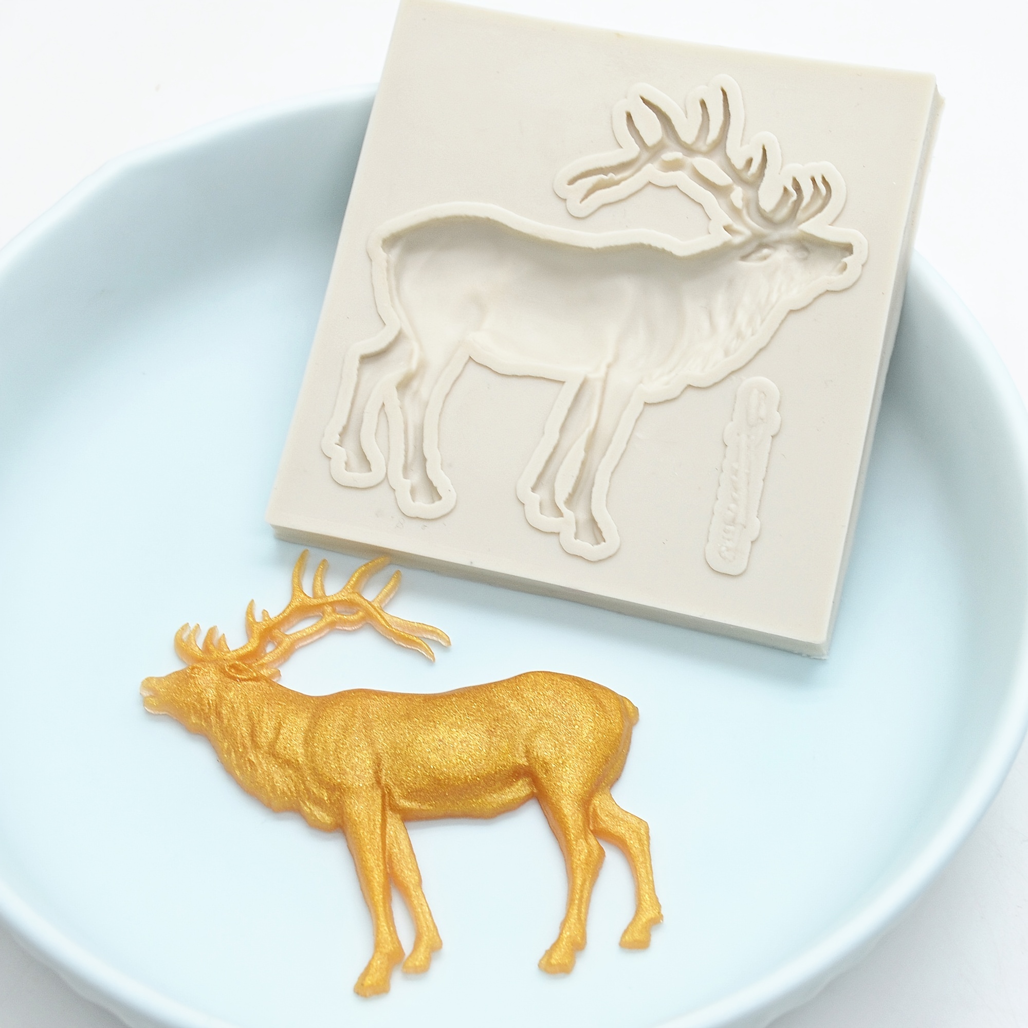 RFGHAC Christmas Deer Silicone Mold 3D Stag Head Fondant Molds Elk Mold For Christmas  Cake Decoration Cupcake Topper Candy Chocolate Polymer Clay Gum Paste Set  Of 3 - Yahoo Shopping