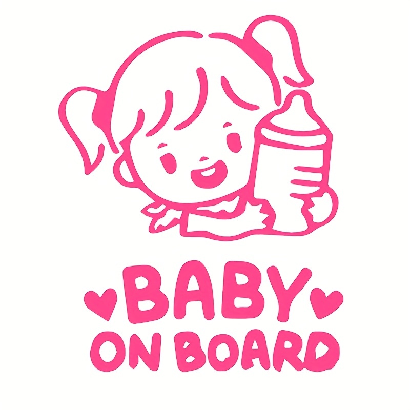 Baby on Board Car Sign Badge Sticker Girl Princess