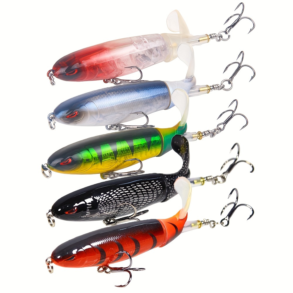 10 Pcs Soft-Bionic-Fishing-Lure, bass-Lures, Trout-Lures,  top-Water-Fishing-Lures for Saltwater-Freshwater Lures for Fishing-Hooks  Random Color