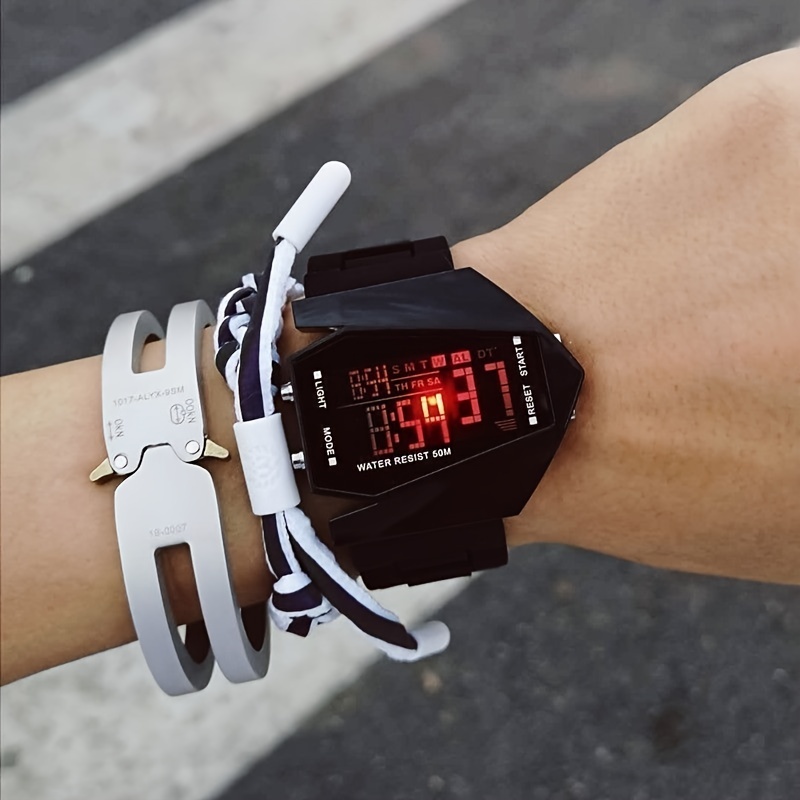 

Multi-functional Aircraft Watches Junior High School High School Students Boys And Girls Watches Young Korean Version Of The Sports Electronic Watch