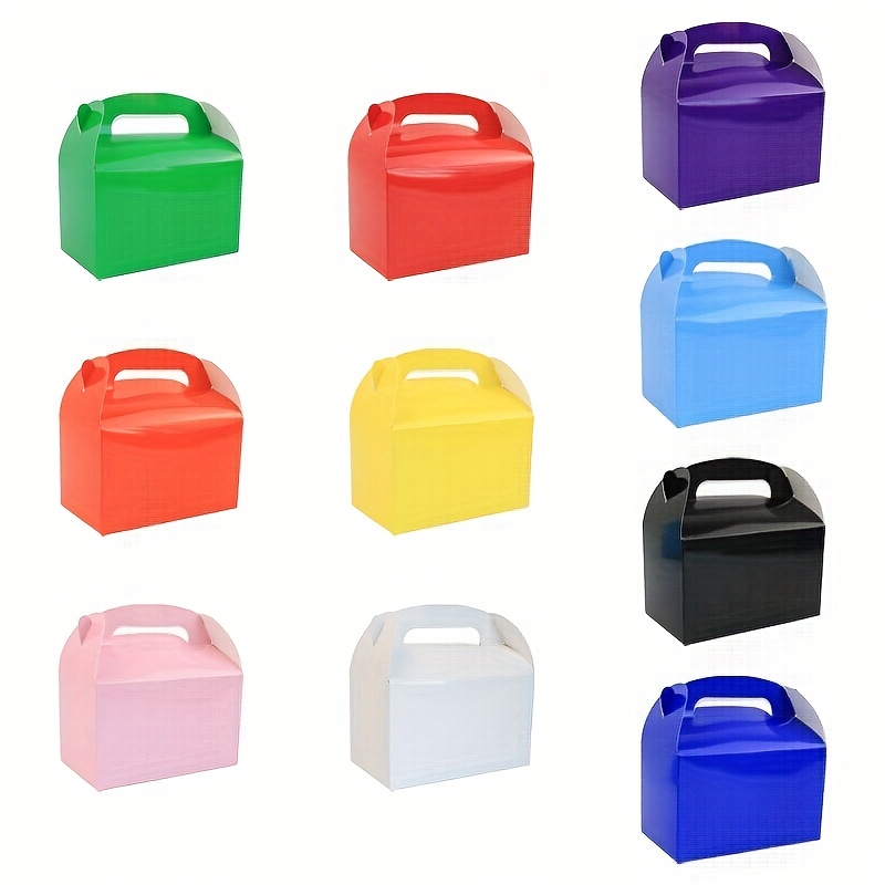 Paquete de 100 cajas de plástico transparente para recuerdos de fiesta, de  2 x 2 x 2 pulgadas con cintas, cajas de cubo transparentes para dulces mini