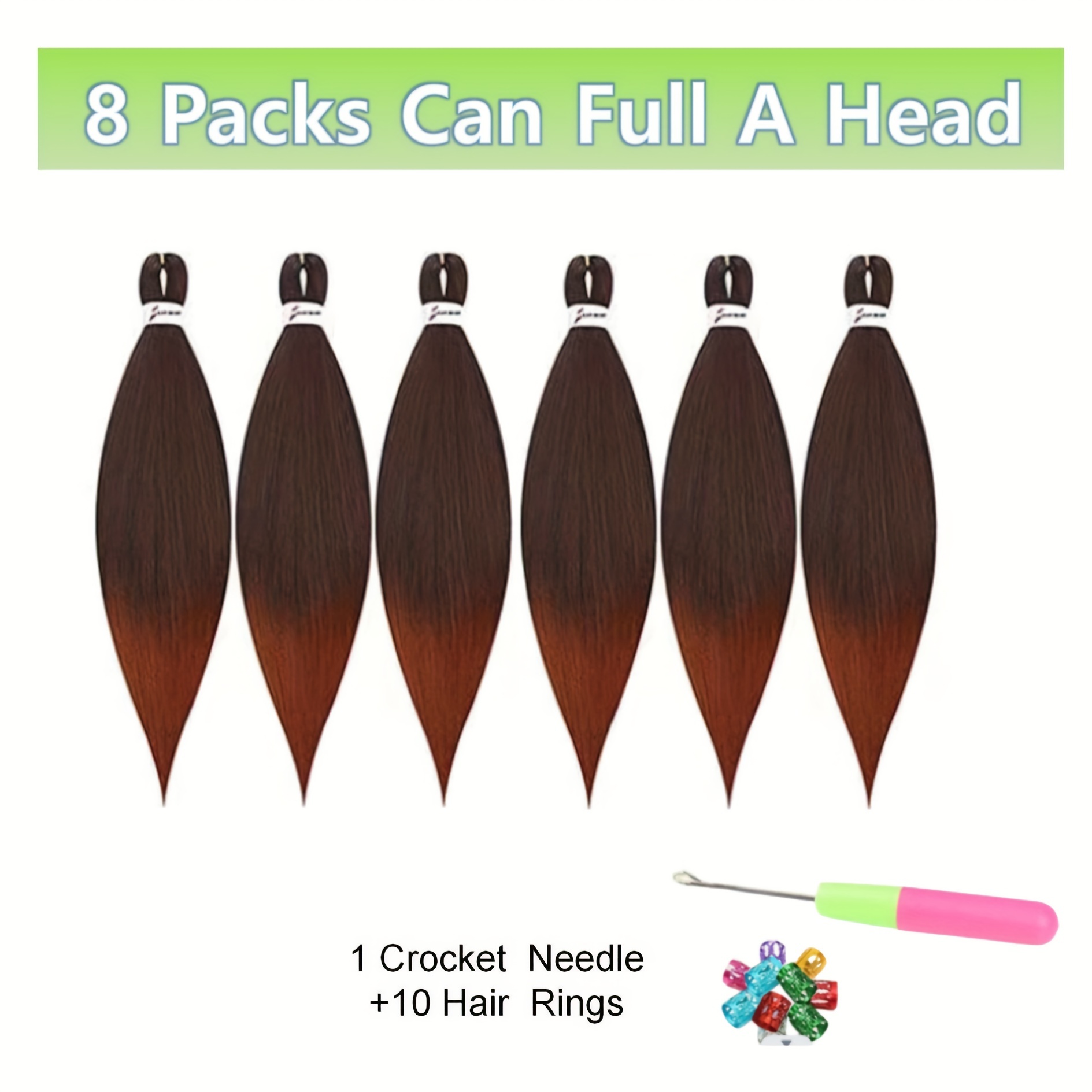 Pre stretched Braiding Hair 26inch 8 packs Hot Water Setting