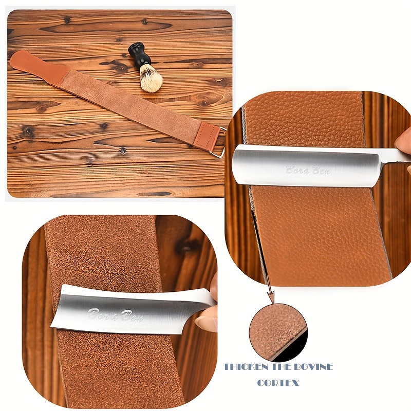 Leather Sharpening Strop Belt Barber Salon Razor Sharpener Double Side –  Anbbas