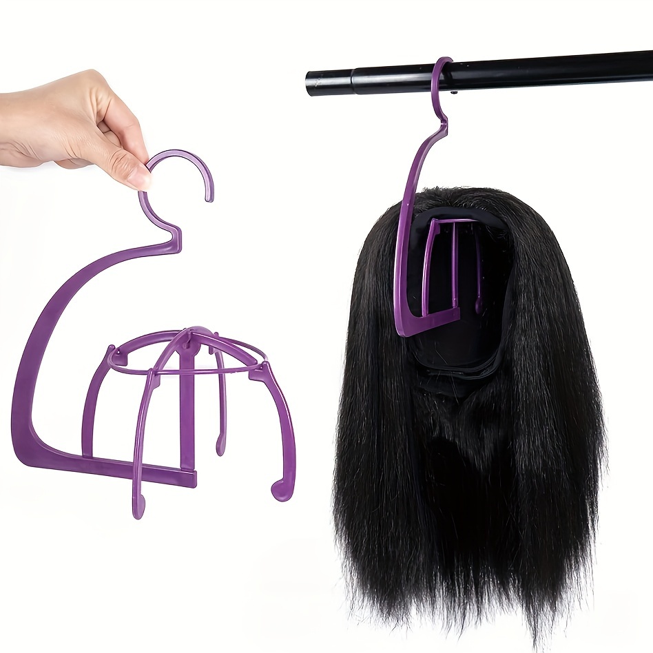 

Portable Plastic Wig Hanger Stand Wig Display Stand Holder Wigs Hanging Holder Hats Rack Suitable For Barber Salon Home Uses