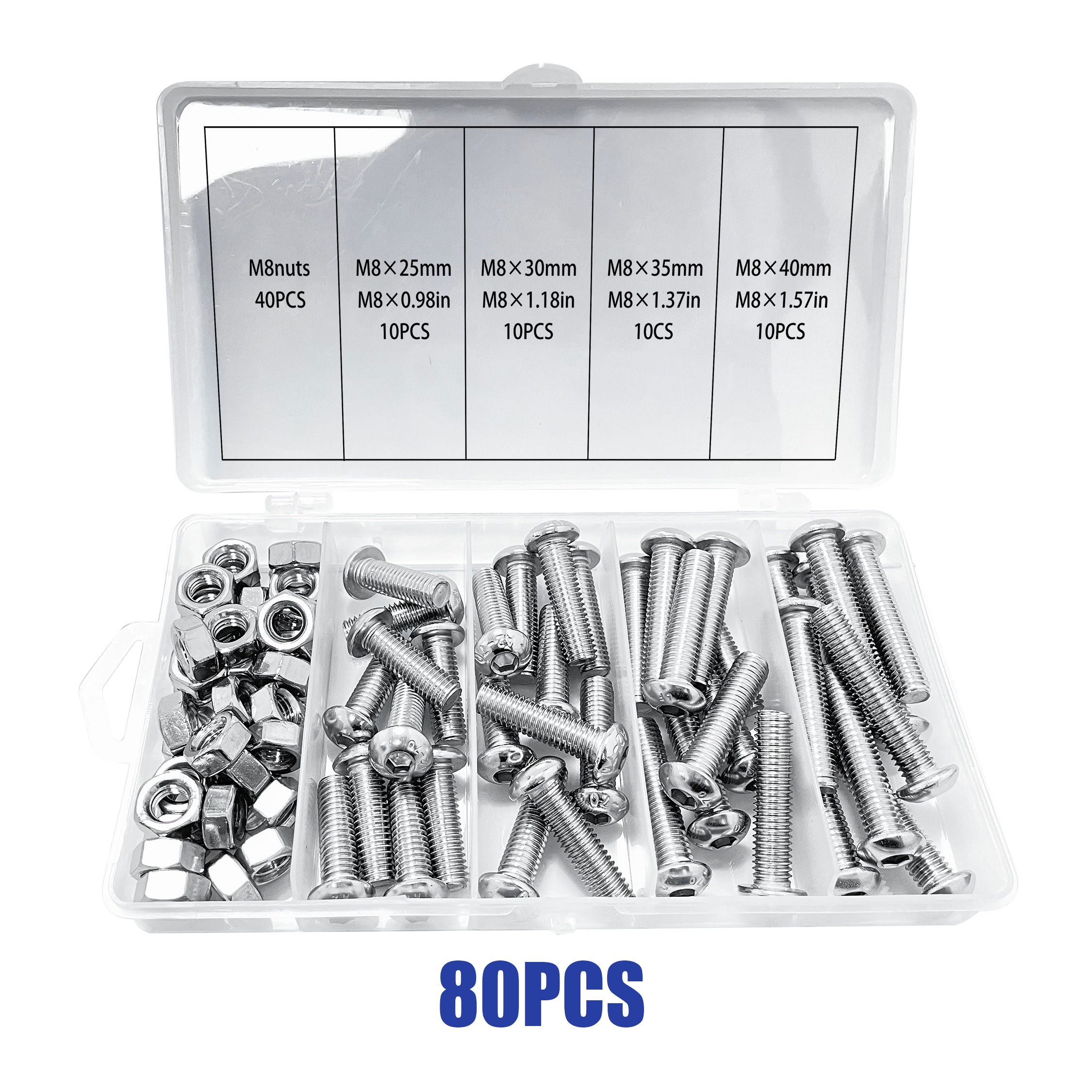 M8-1.25 x 40mm Socket Head Cap Screws Metric, Allen Socket Drive, Stainless  Steel 304, Full Thread, Bright Finish, Machine Thread, 10 PCS : :  Home Improvement