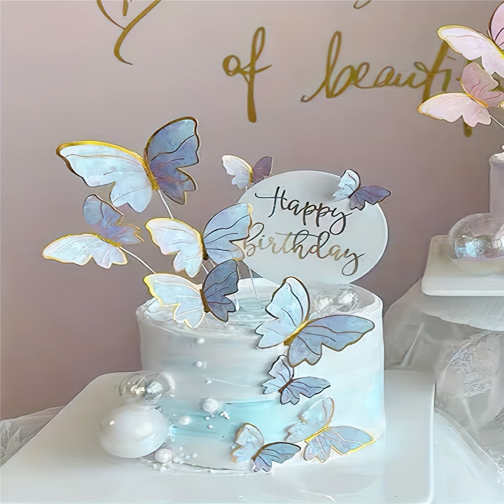 48 Pezzi, Decorazioni Commestibili Per Torte In Wafer Di Colori Misti,  Farfalle Viola, Decorazioni Per Cupcake - Casa E Cucina - Temu Italy
